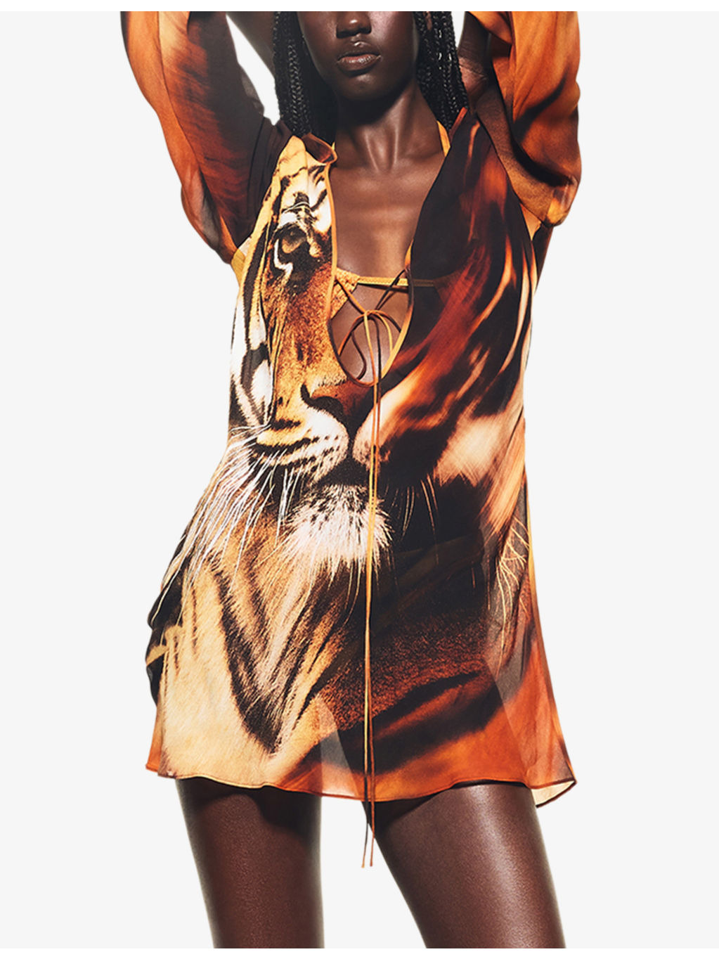 SKIMS x Cavalli Graphic-Print Stretch-Woven Cover-Up - 3