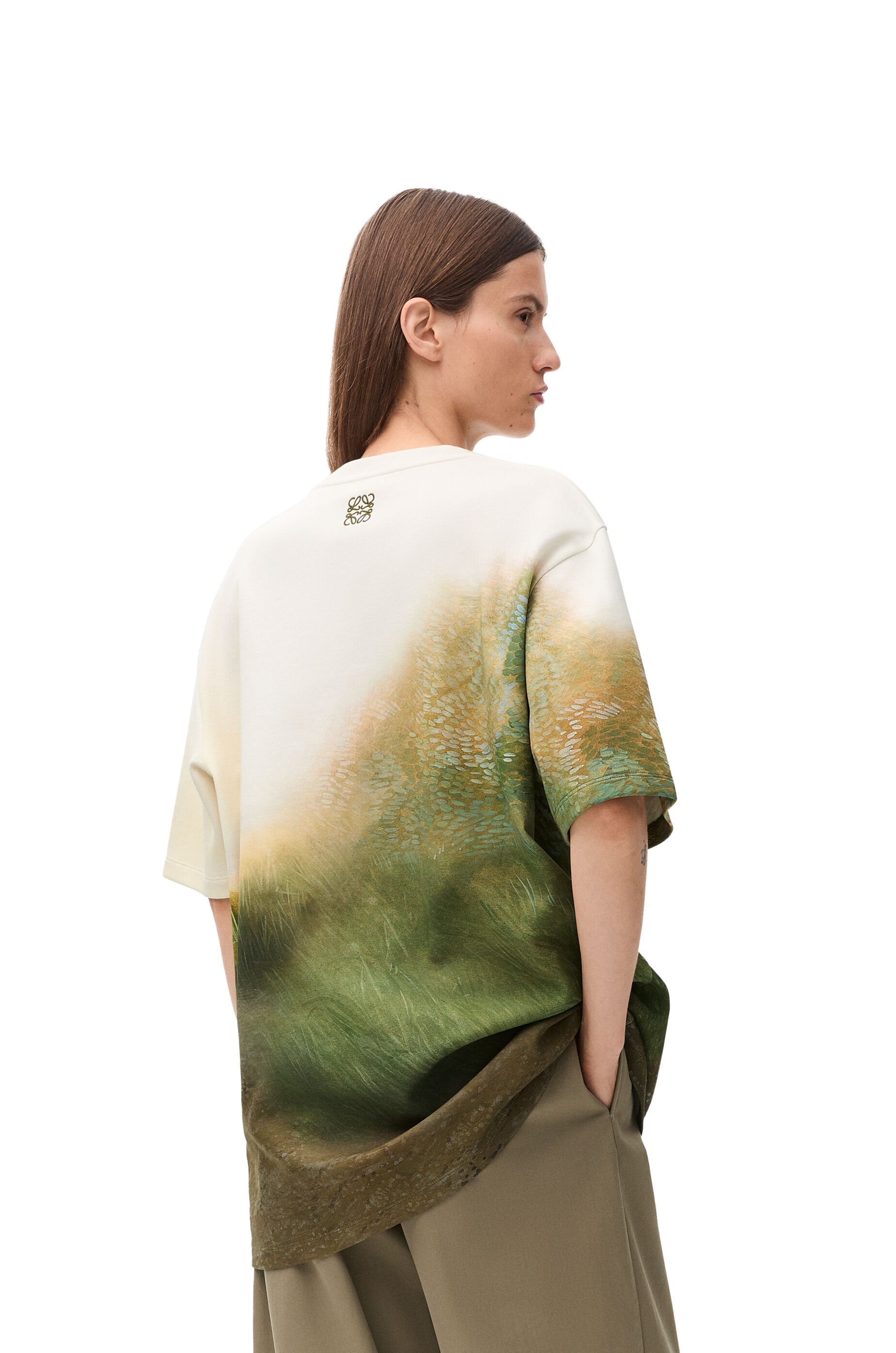 Oversized fit t-shirt in cotton blend - 4