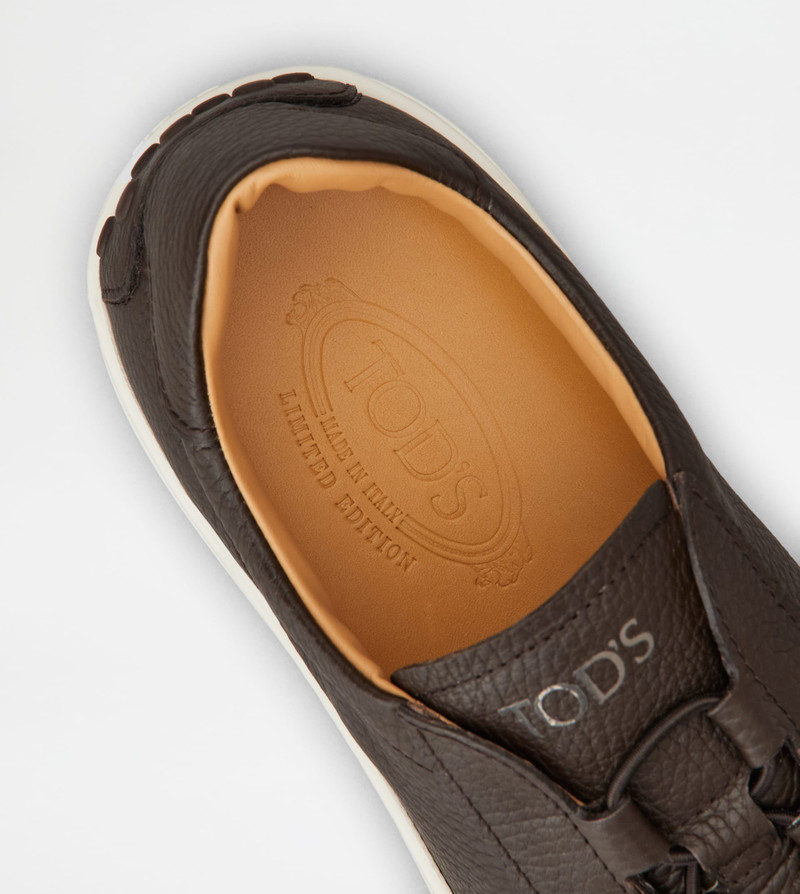 SNEAKERS IN LEATHER - BROWN 5