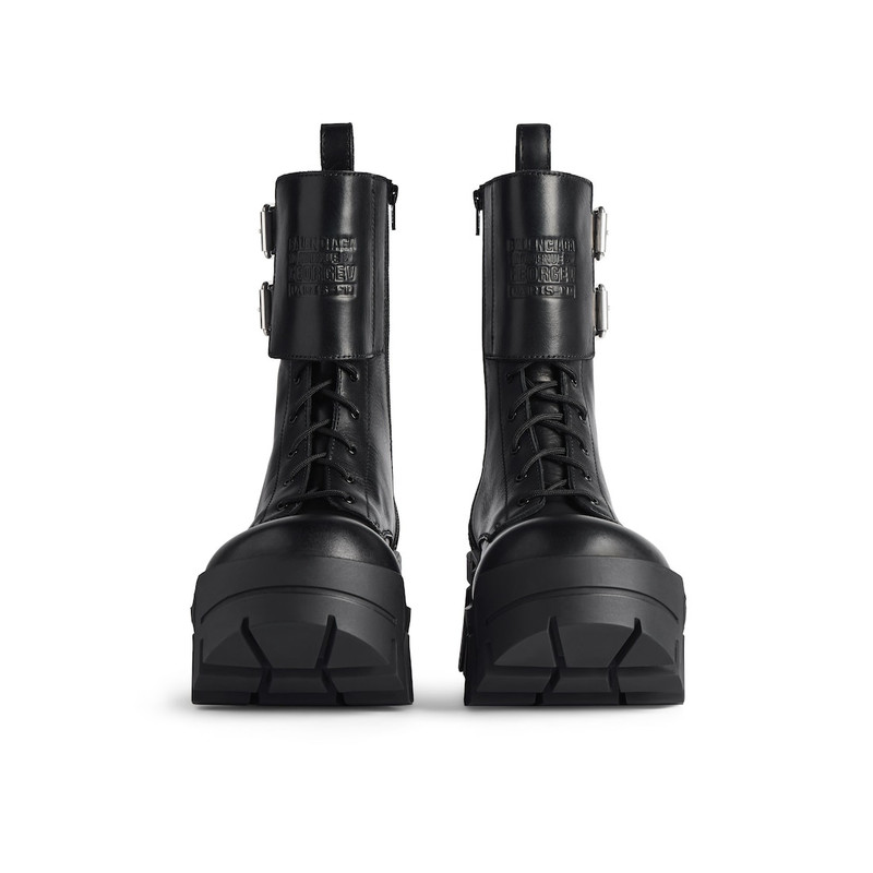 Women's Bulldozer Combat Lace-up Boot in Black 3
