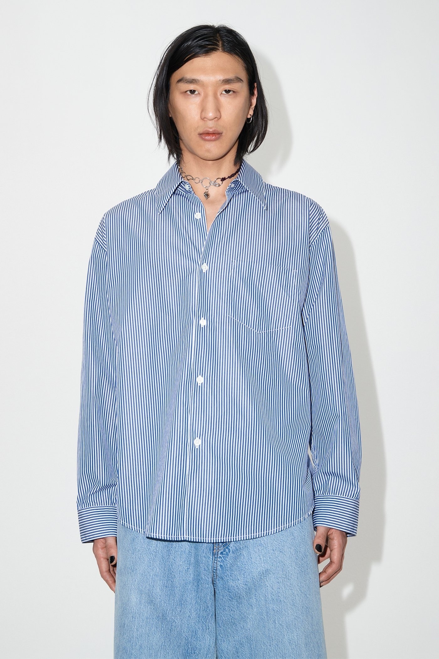 Coco 70s Shirt Blue Mid Mgmt Stripe - 6