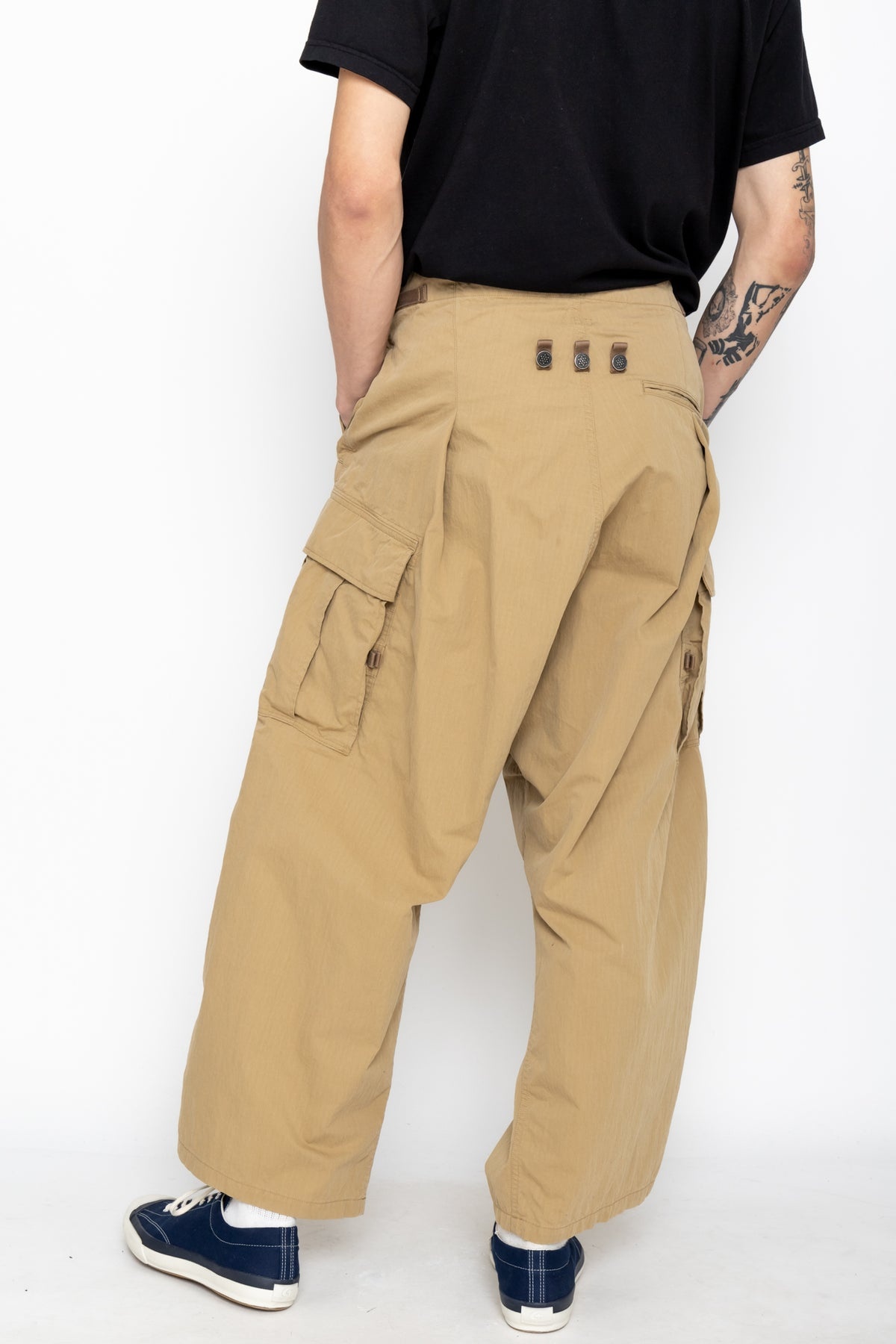 [OPEN YY] / ☆ 25SS WASHED ROLLED CARGO PANTS / BEIGE WASHED ROLLED CARGO PANTS, BEIGE