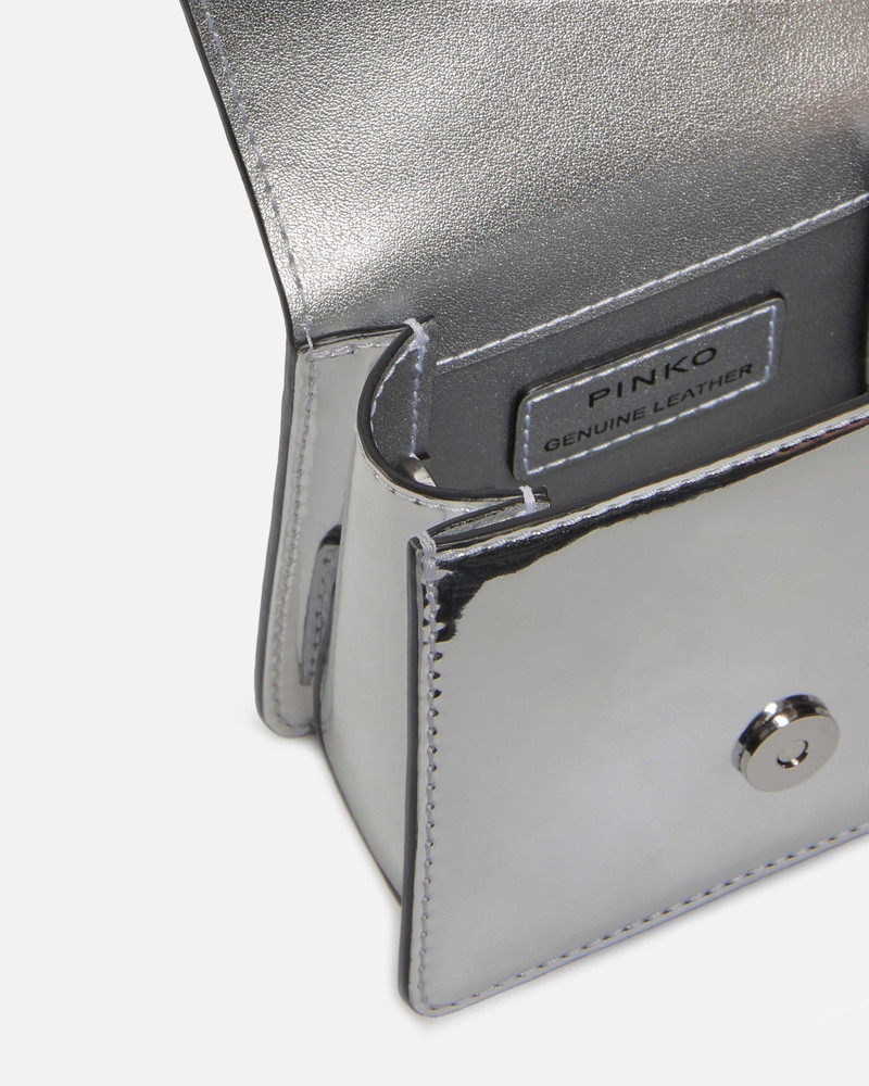 METALLIC MICRO LOVE BAG WITH THIN SHOULDER STRAP 4