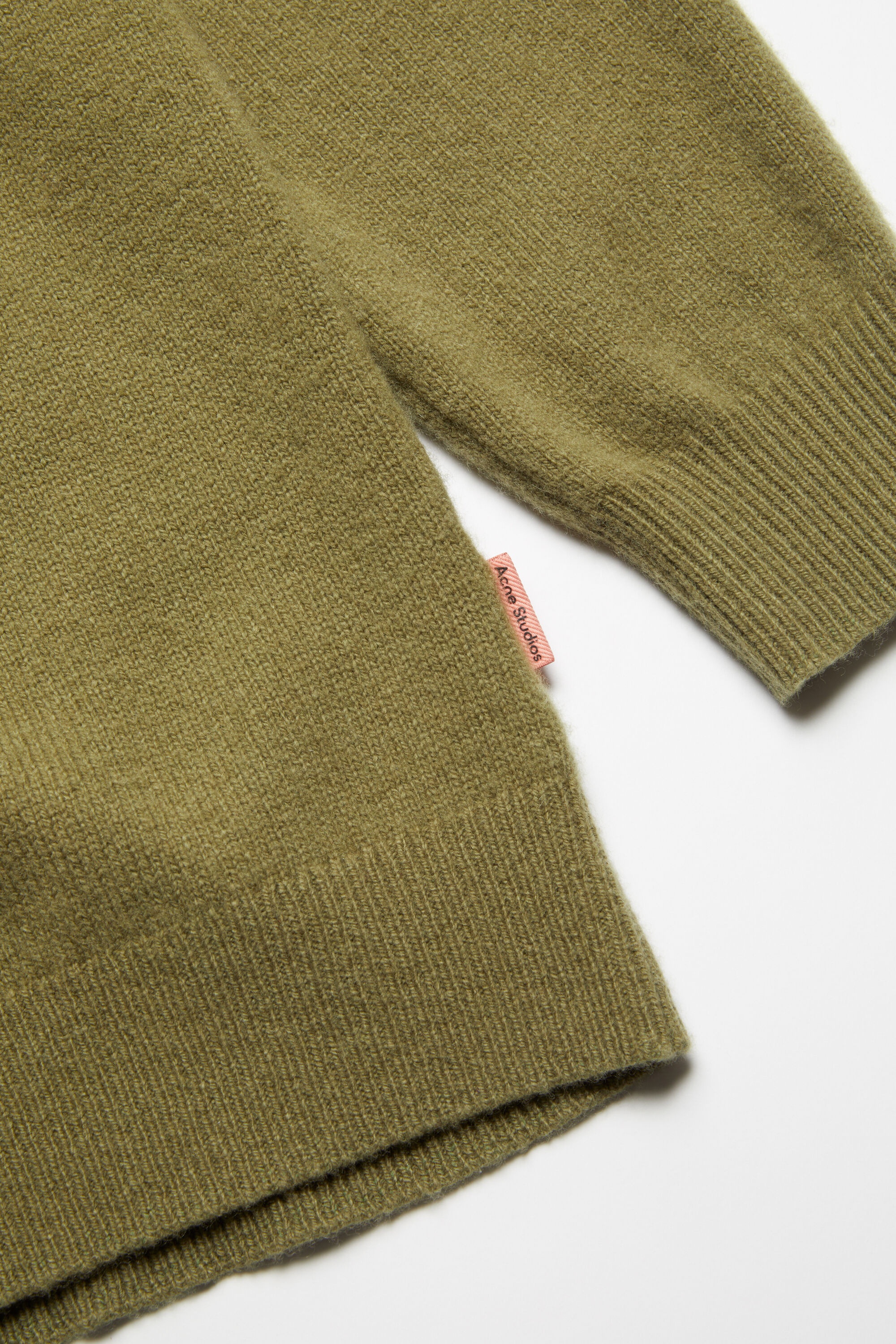 Hooded cashmere blend jumper - Olive green - 5