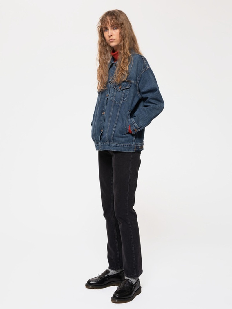 Nudie Jeans Elin Blue Maze Denim Jacket outlook