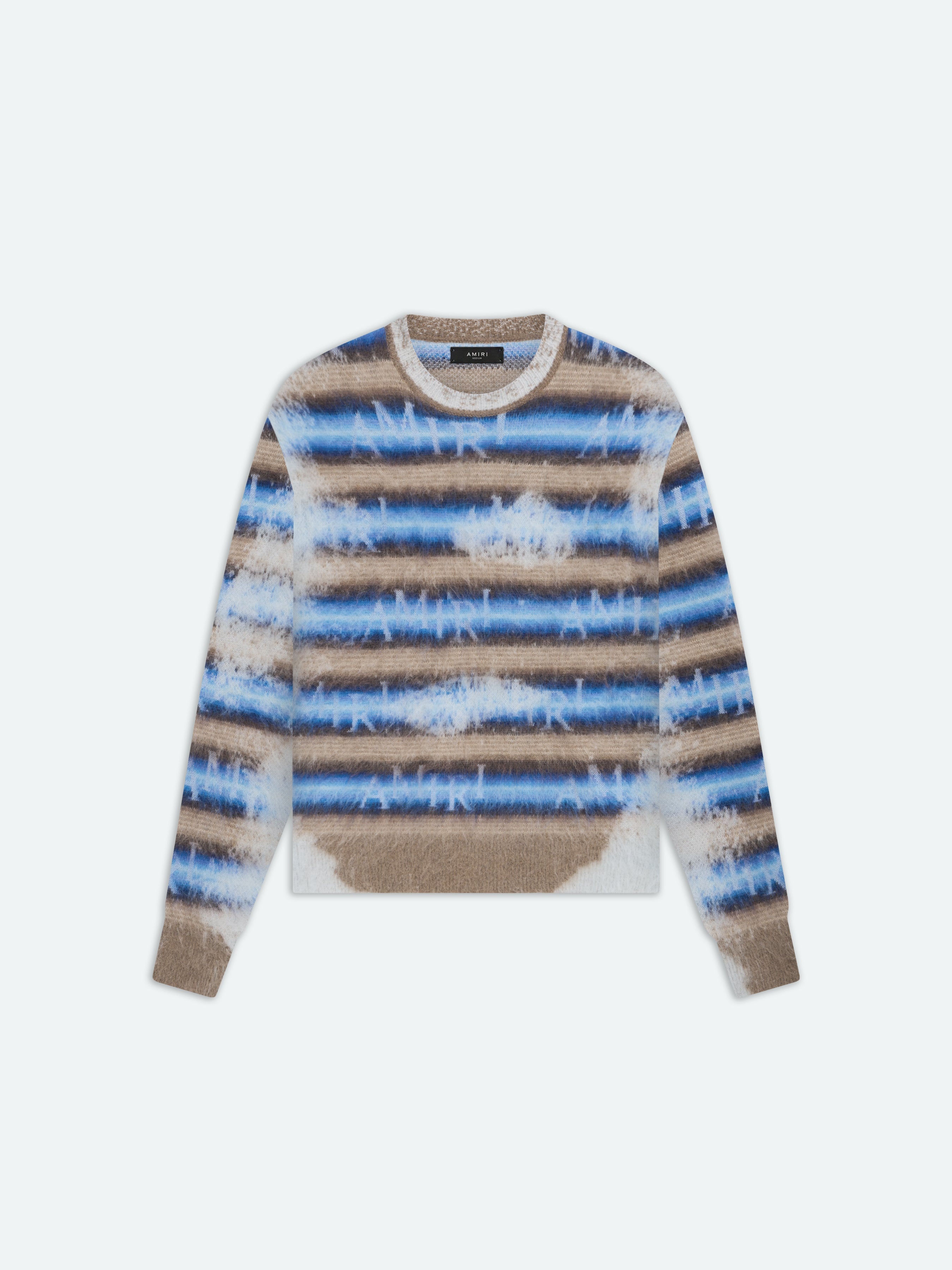 AMIRI STAGGERED STRIPED CREW - 1