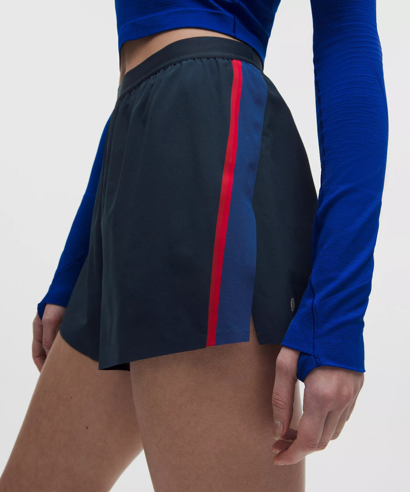 High-Rise Split Short 3" *Stripe 1