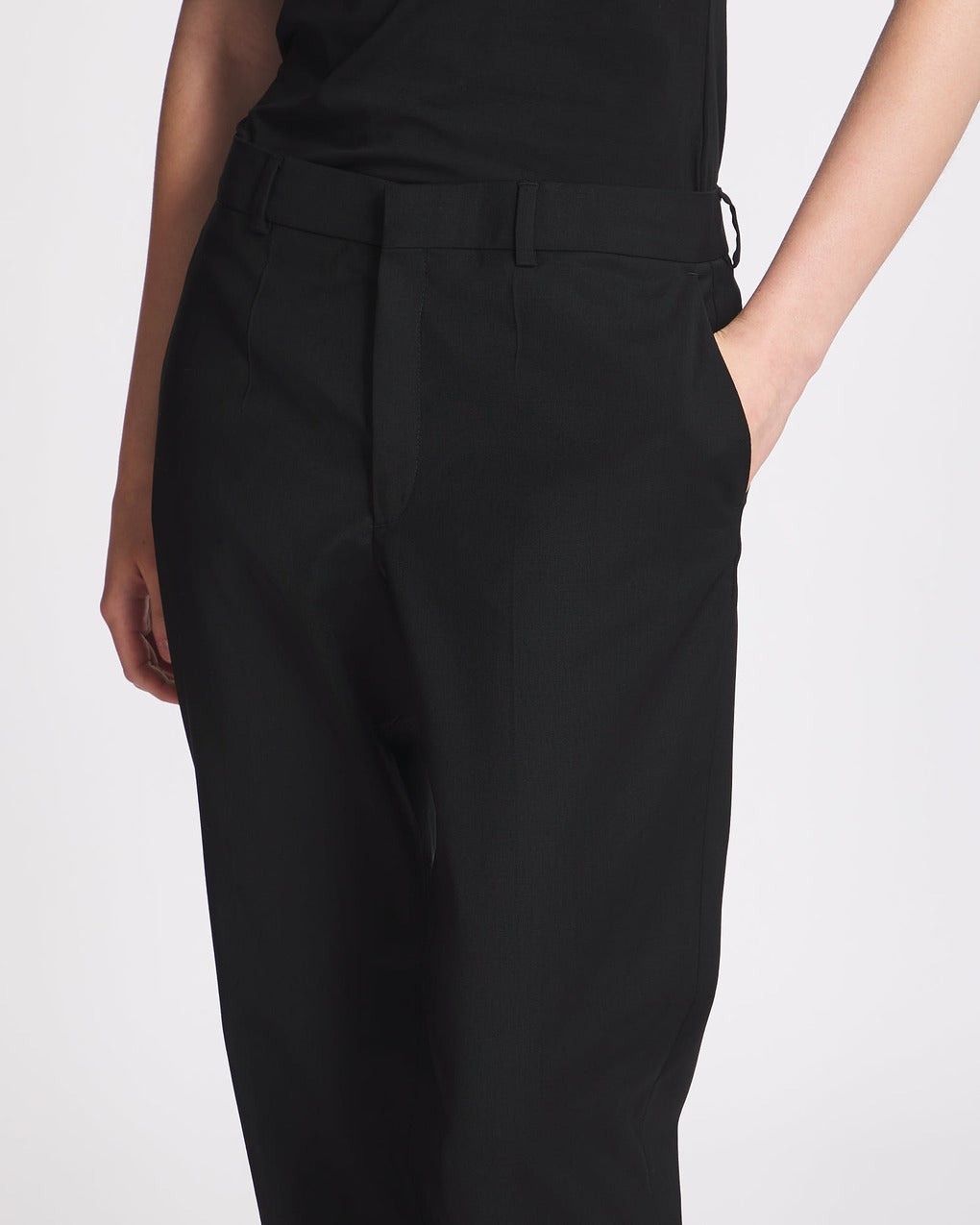 Trousers Emma Cropped Wool Black - 5