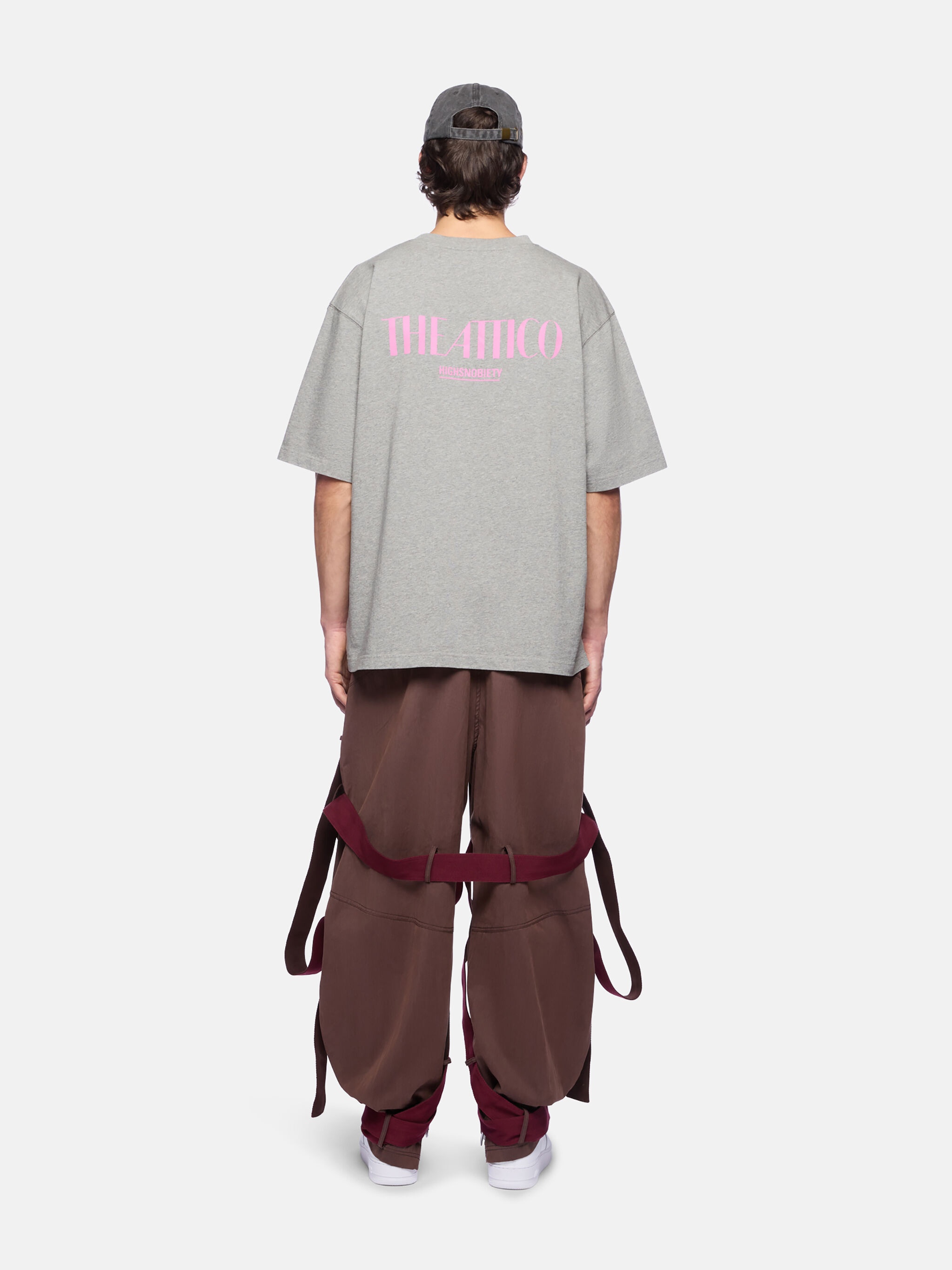 THE ATTICO X HIGHSNOBIETY MÈLANGE GREY T-SHIRT - 3