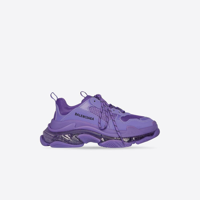 Women's Triple S Clear Sole Sneaker in Purple - 1