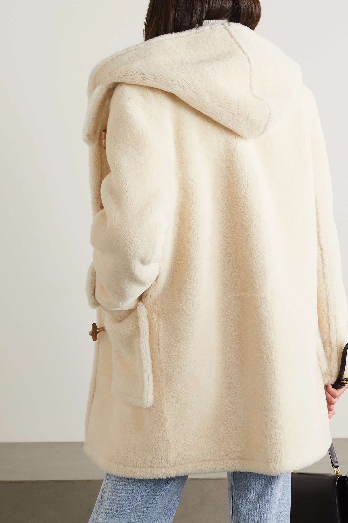 Hooded shearling coat - 3