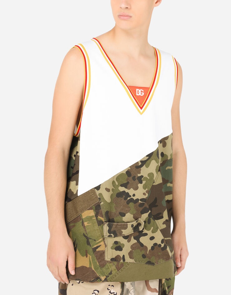 Camouflage patchwork singlet with DG patch - 4