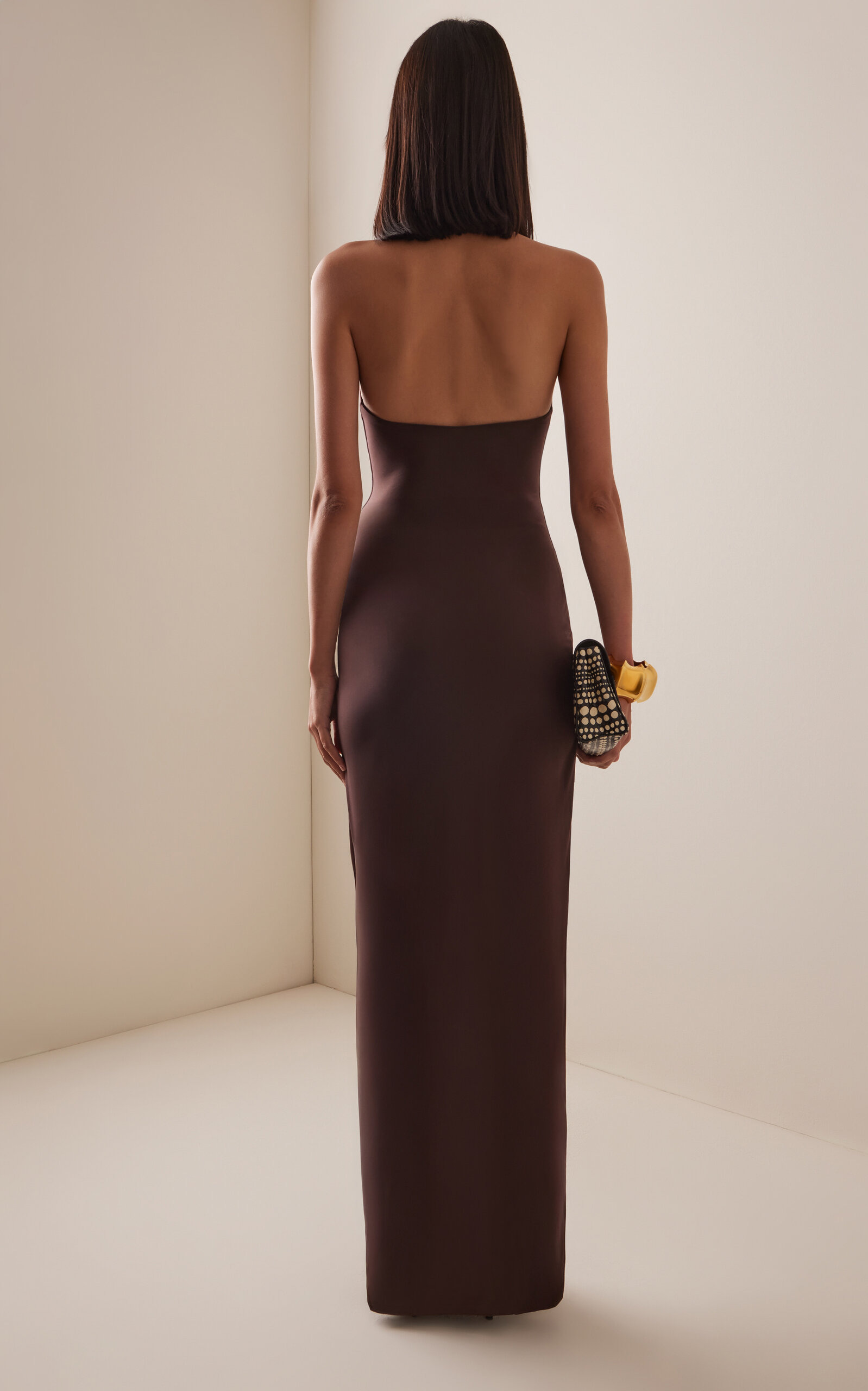 Conto Draped Jersey Maxi Dress brown - 4