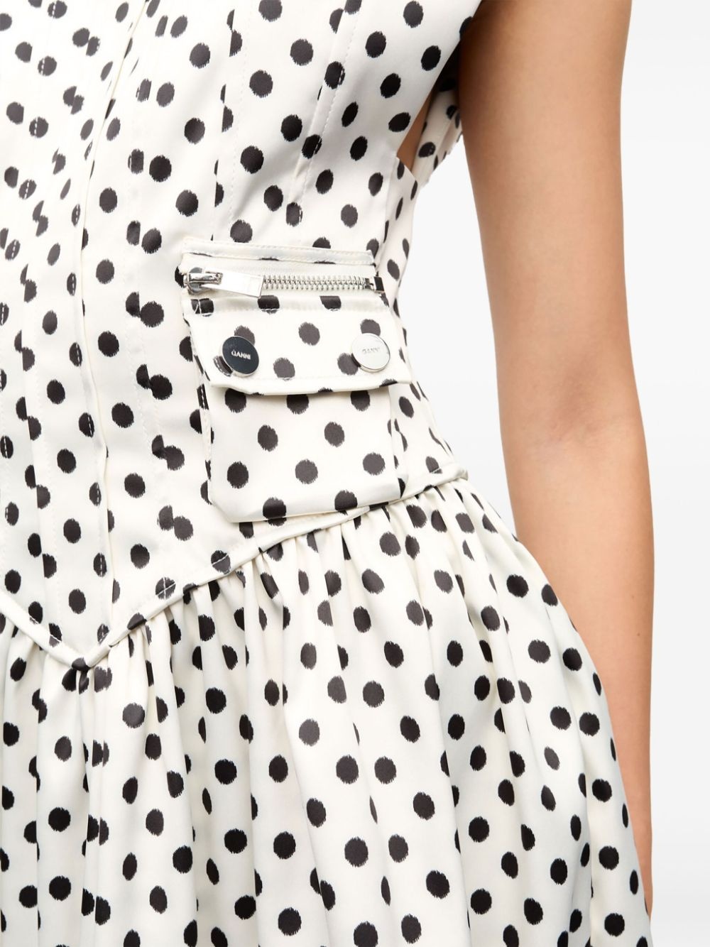 polka dot-print mini dress - 5