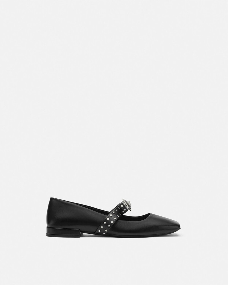 Gianni Ribbon Studded Ballerinas - 1