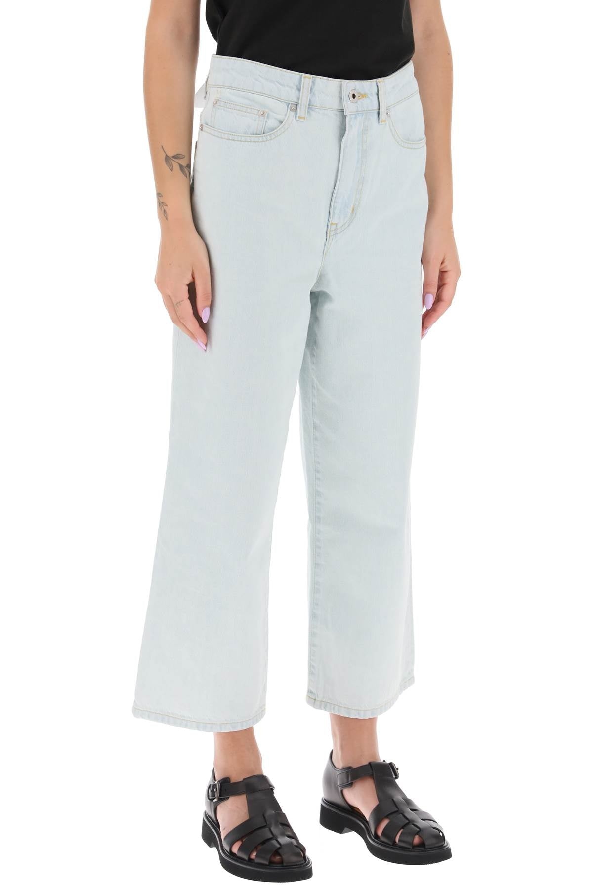 'Sumire' Cropped Jeans With Wide Leg - 4