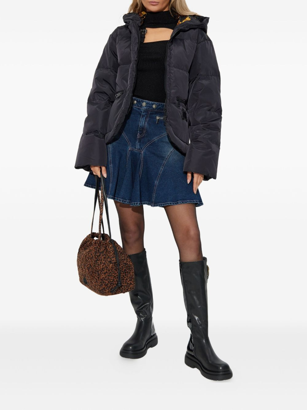zip-detail mini skirt - 2
