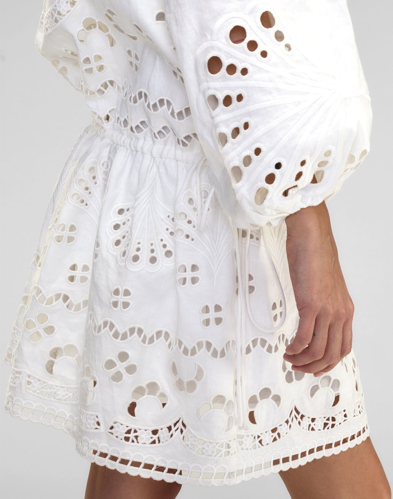 Eva Embroidered Drop Waist Dress - 6