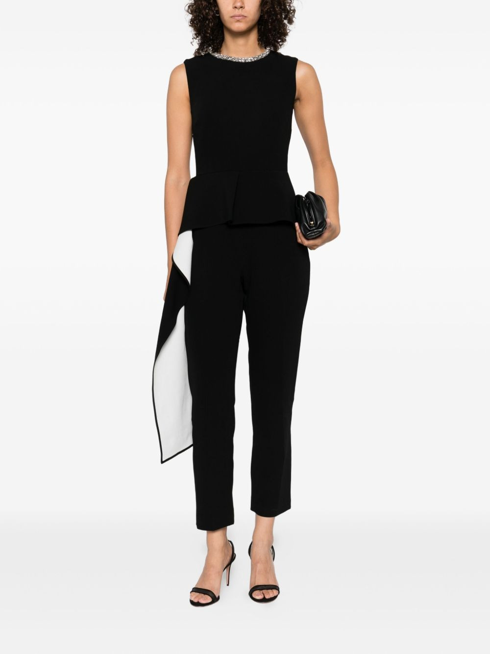 embellished peplum jumpsuit - 2