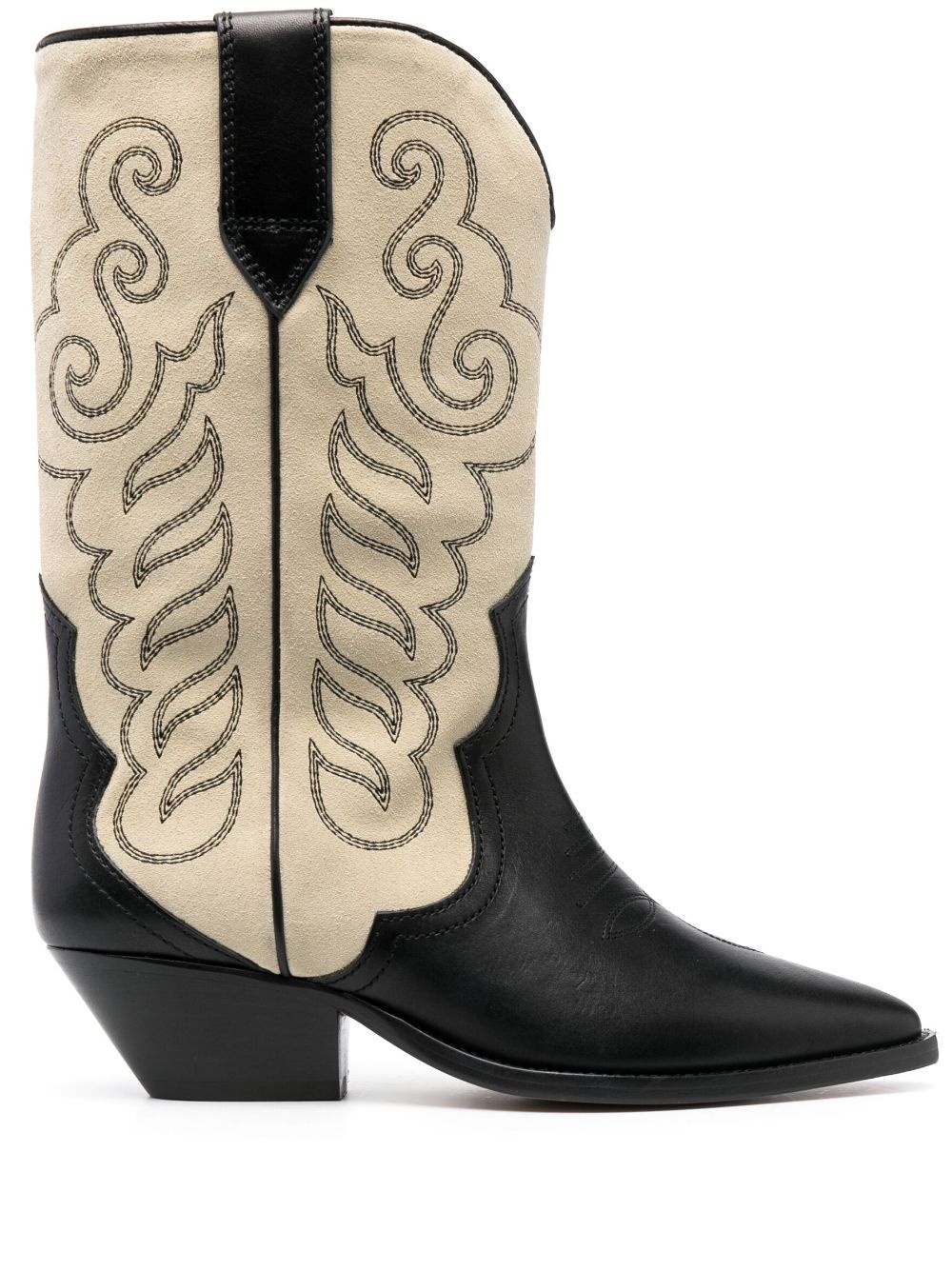 40mm two-tone leather western boots - 1