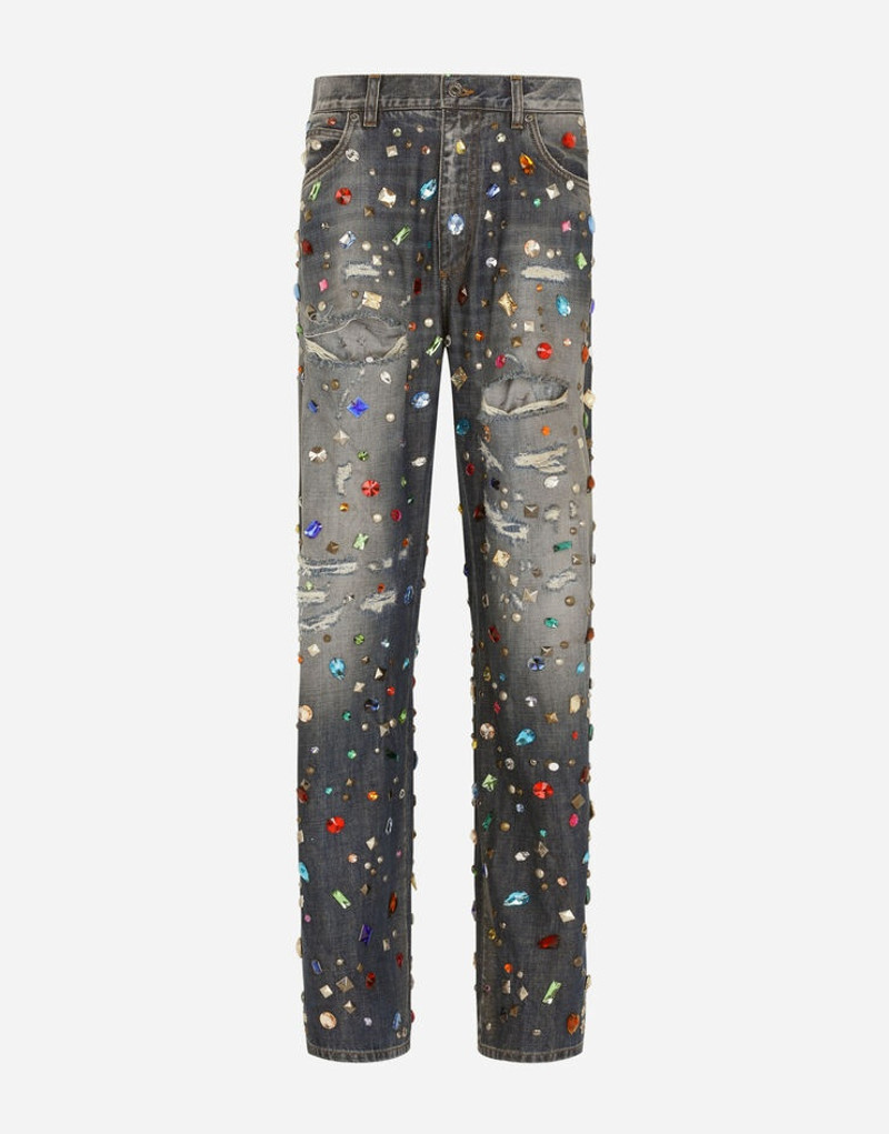 Jeans with rhinestone details 1