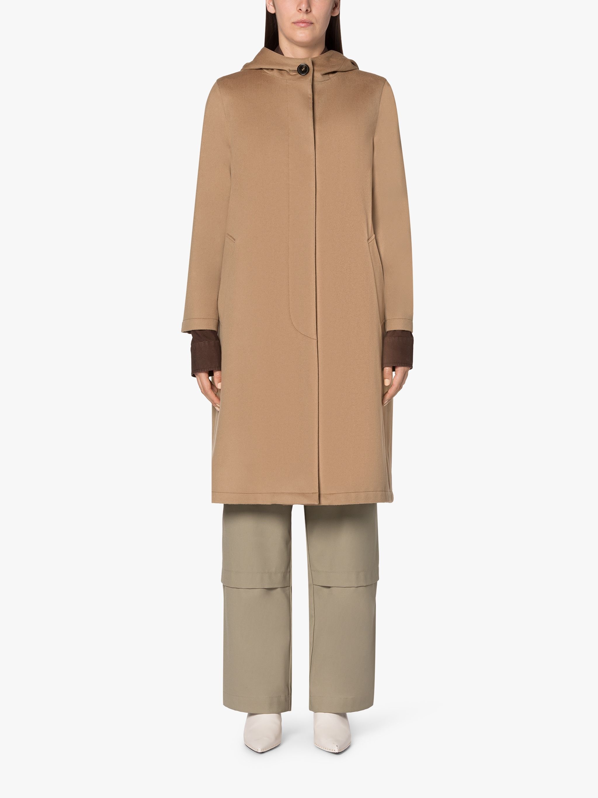 INNES CAMEL STORM SYSTEM WOOL HOODED COAT - 3