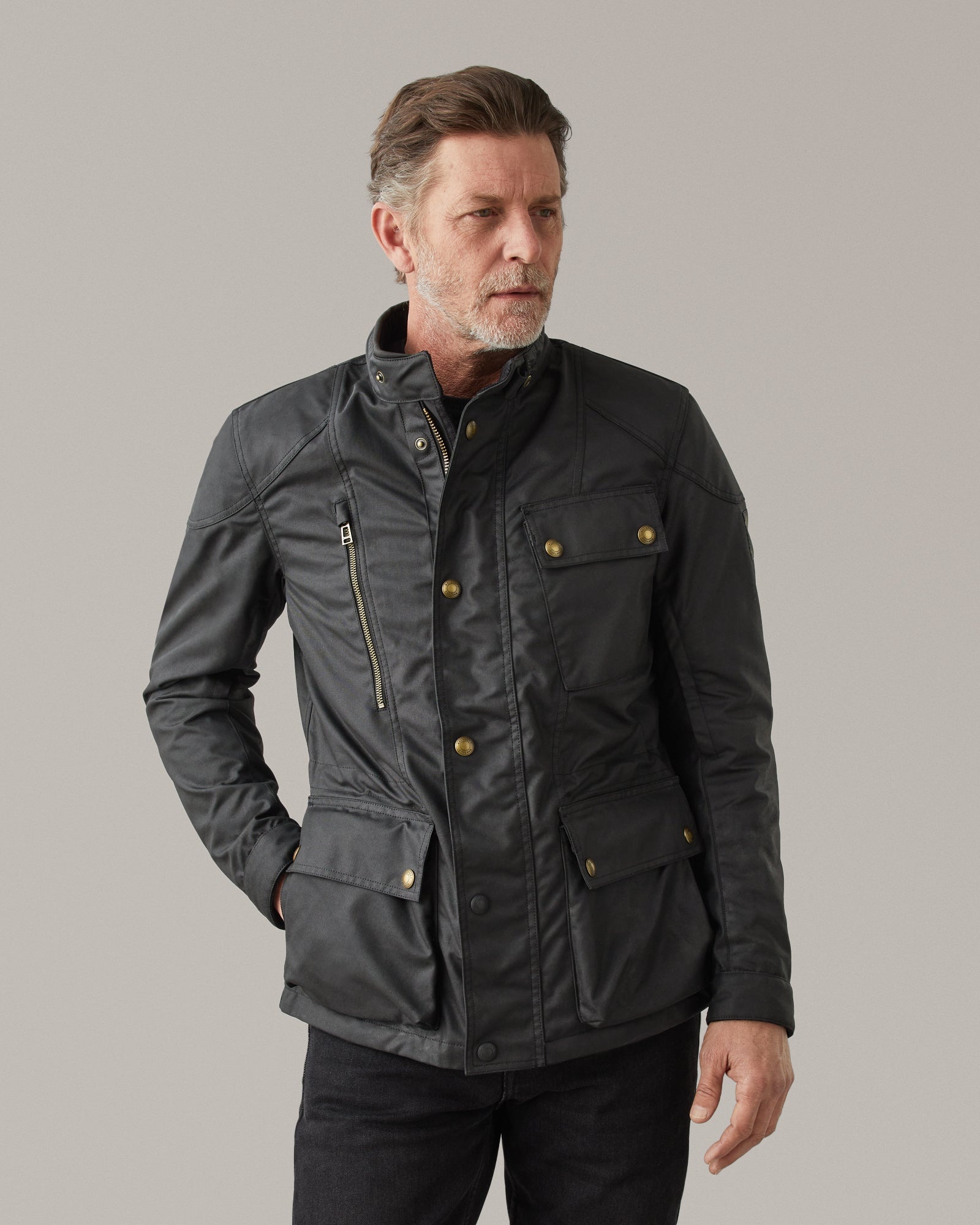 WAYMASTER MOTORCYCLE WAXED COTTON JACKET - 5