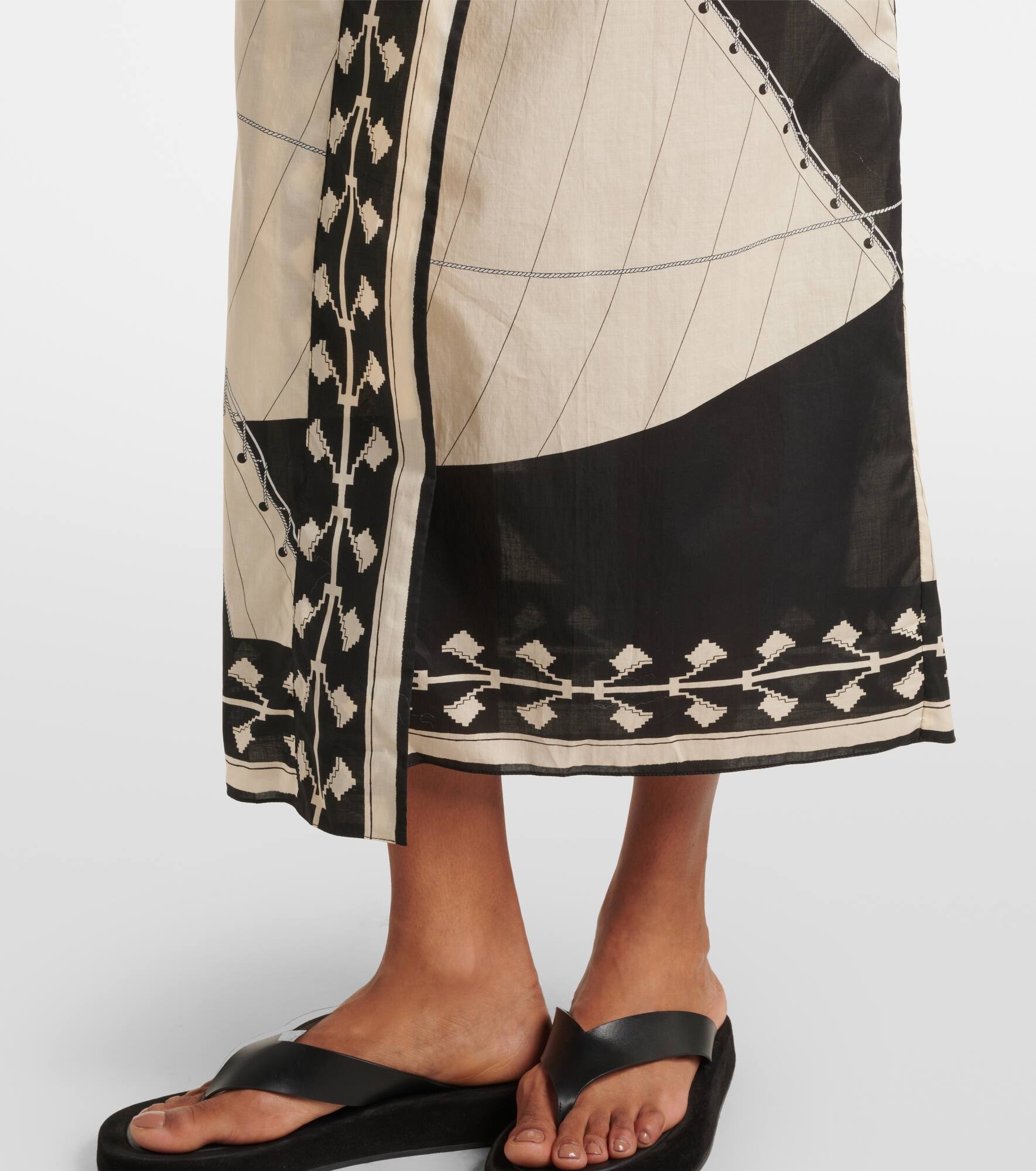 Printed strapless midi dress - 5