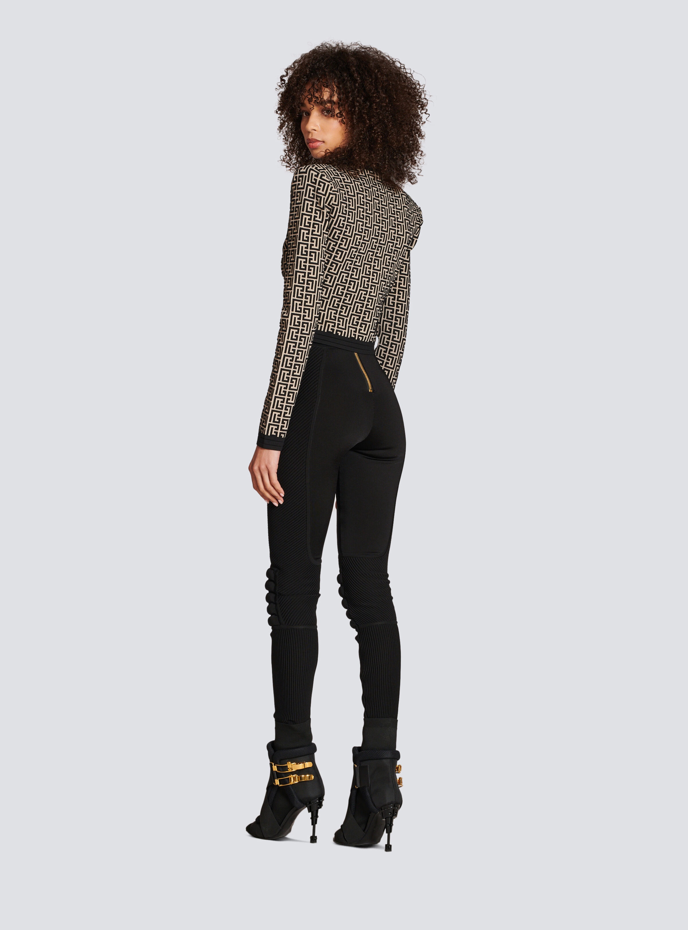Monogram knit cardigan - 4