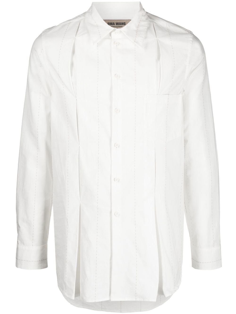 button-up pleated shirt - 1