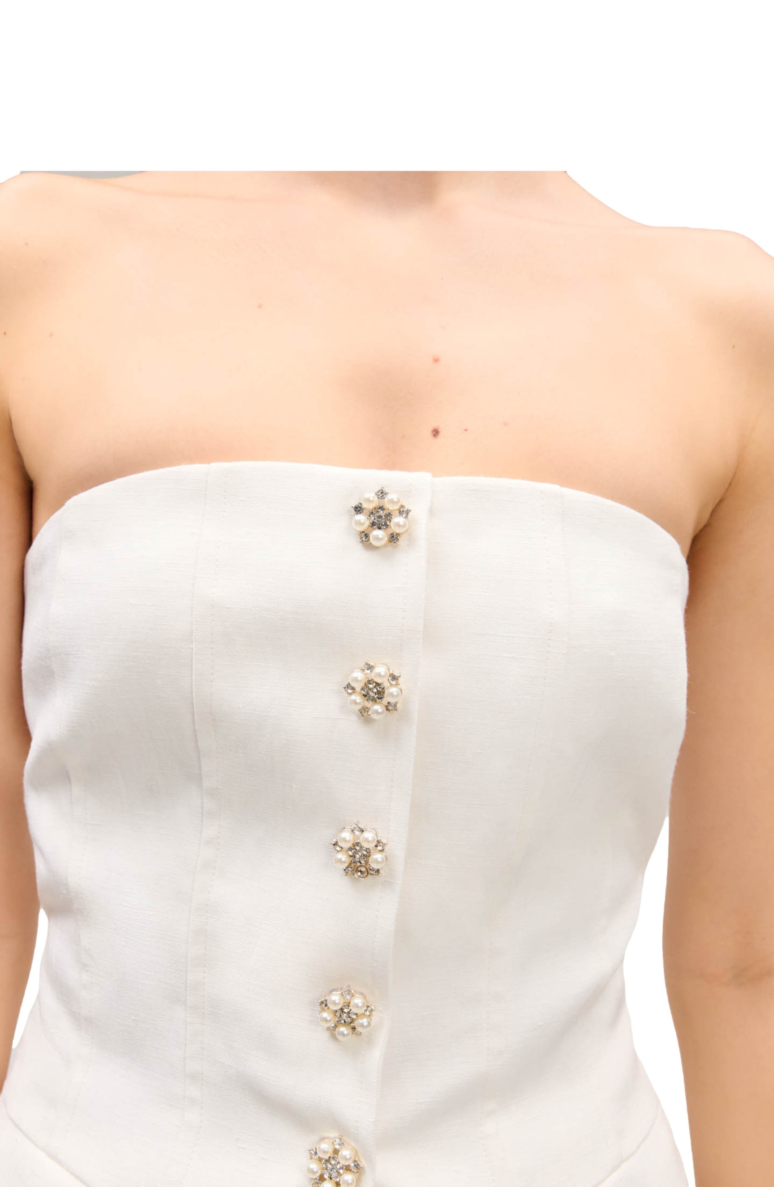 maje Bustier top in Ecru at Nordstrom - 8