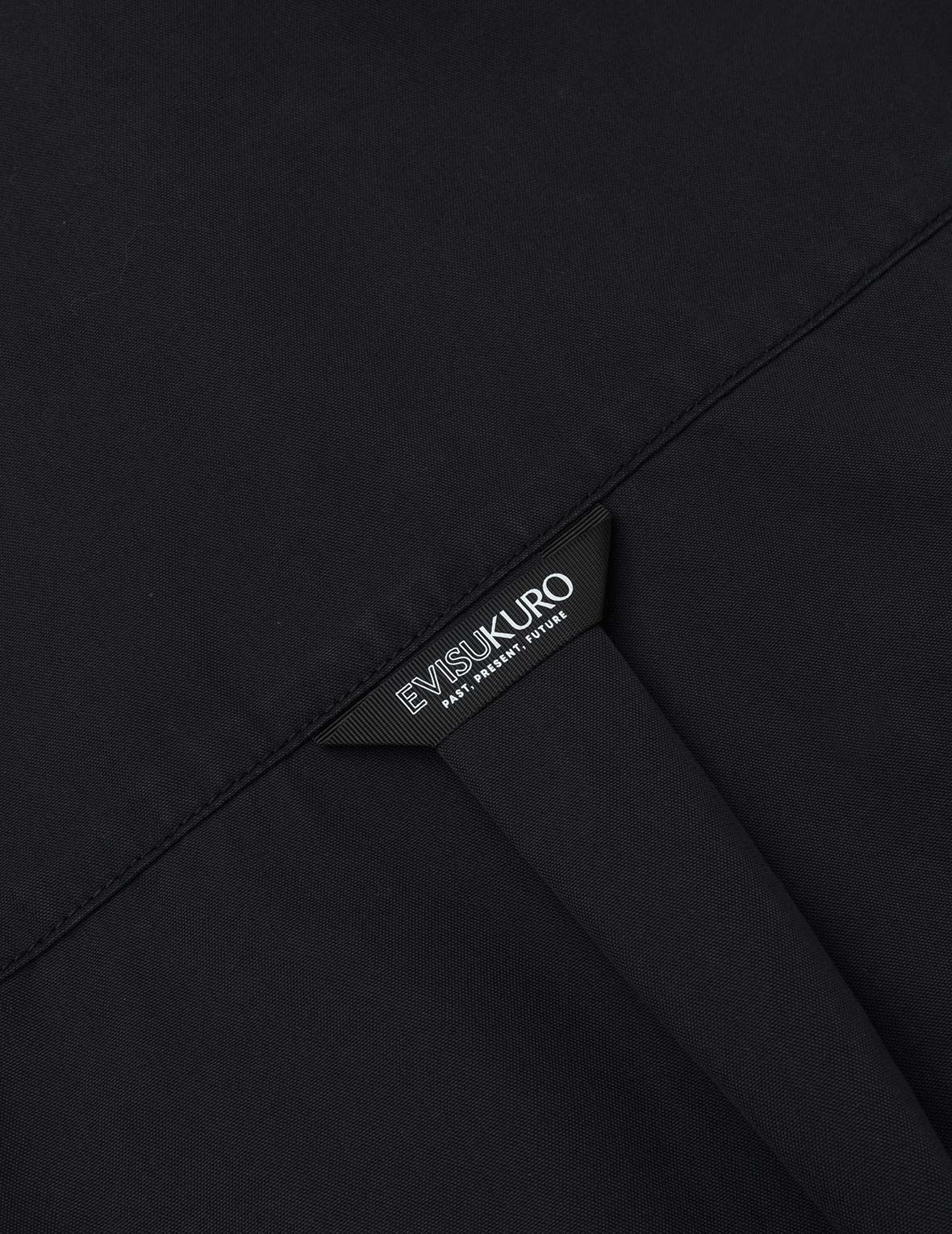 Logo and Seagull Embroidery with Detachable Sleeves Loose Fit Shirt Jacket - 8