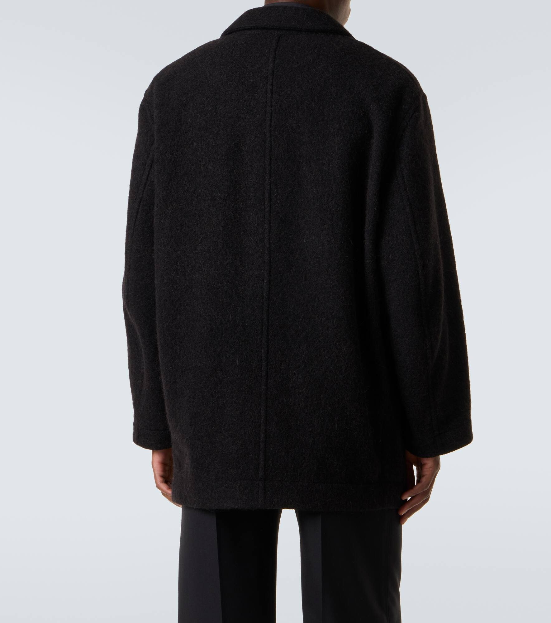 Wool and alpaca felt coat - 4
