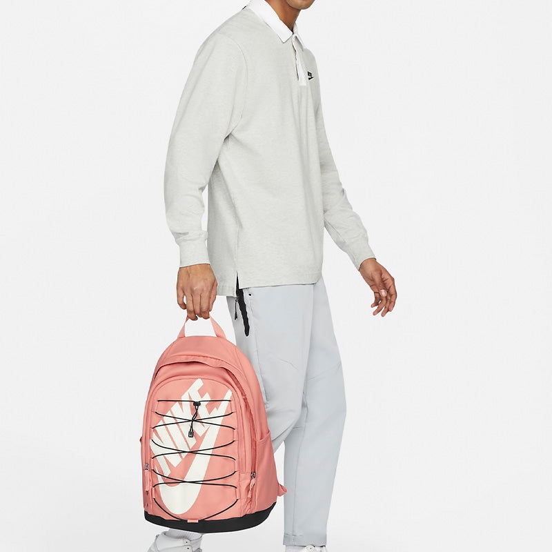 Nike Hayward Logo Straps Large Capacity Colorblock Backpack One Size Black Pink Blackpink DV1296-824 - 6