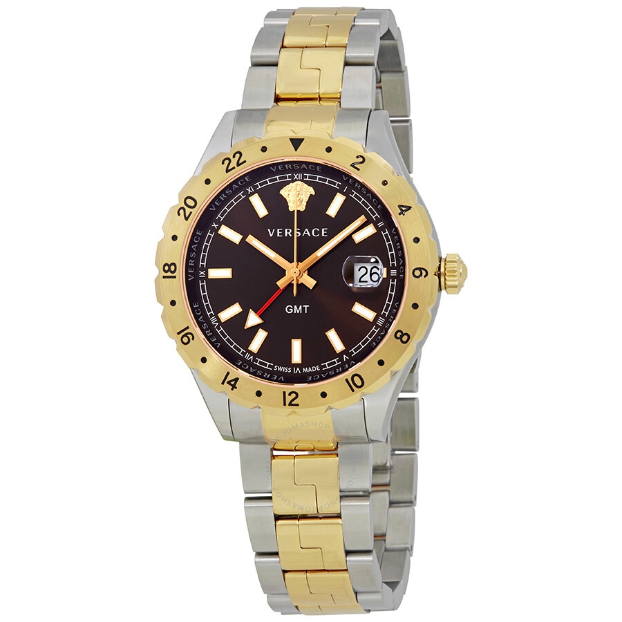 Versace Hellenyium Brown Dial Two-tone Men's Watch V11040015 - 1