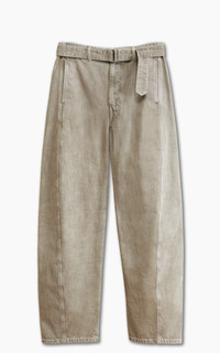 Lemaire TWISTED BELTED PANTS HEAVY SNOWY DENIM SNOW BEIGE