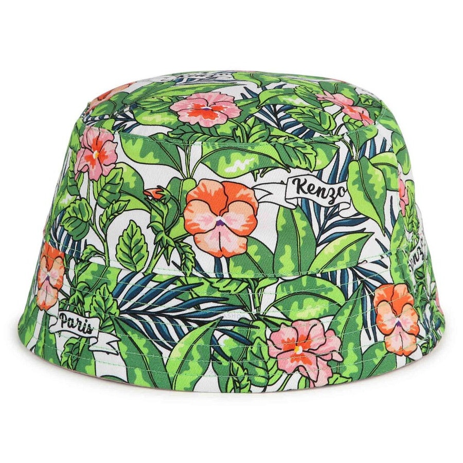Kenzo Reversible Cotton Bucket Hat, Size 54 - 4