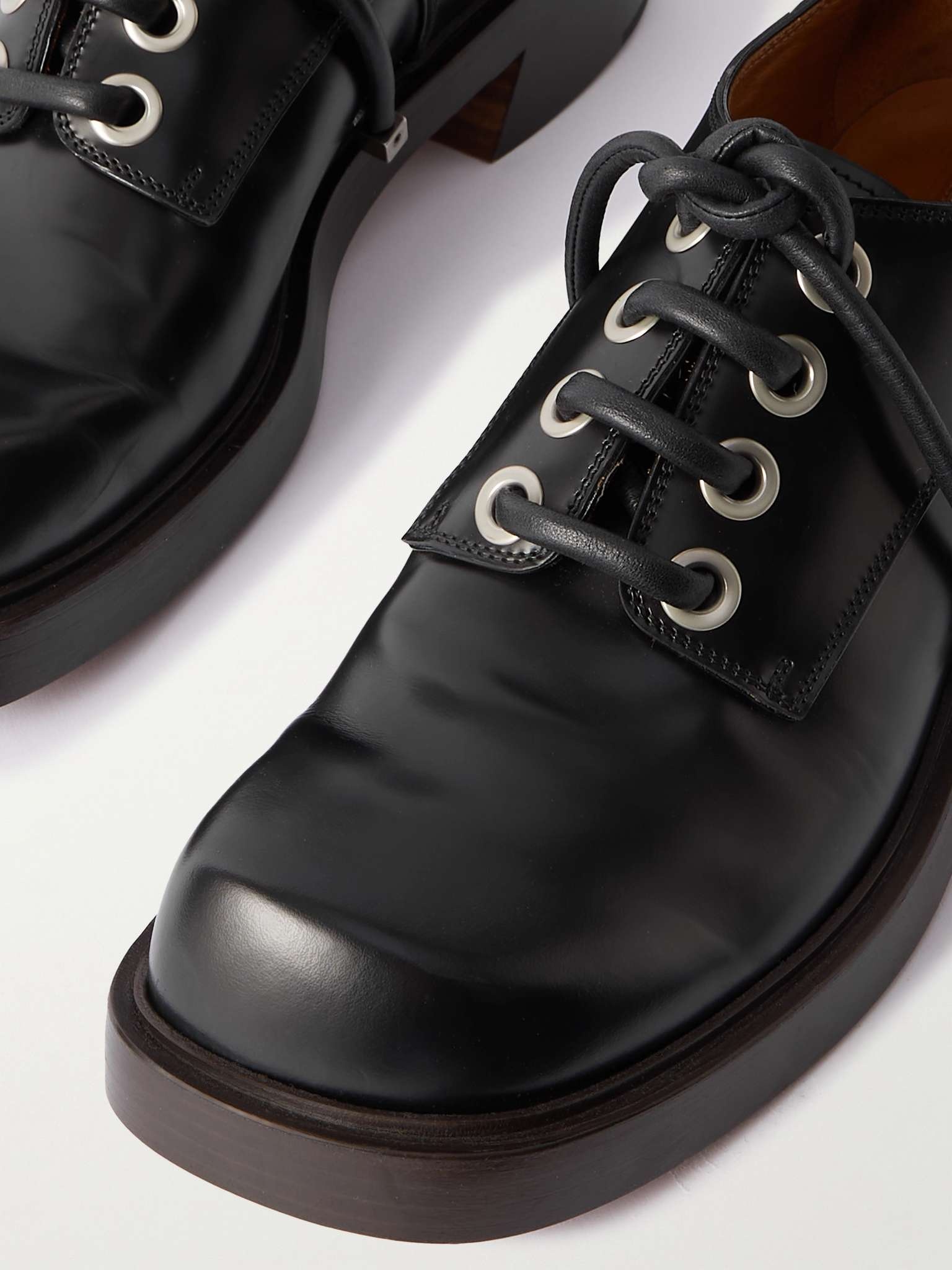 Debossed Leather Shoes - 6