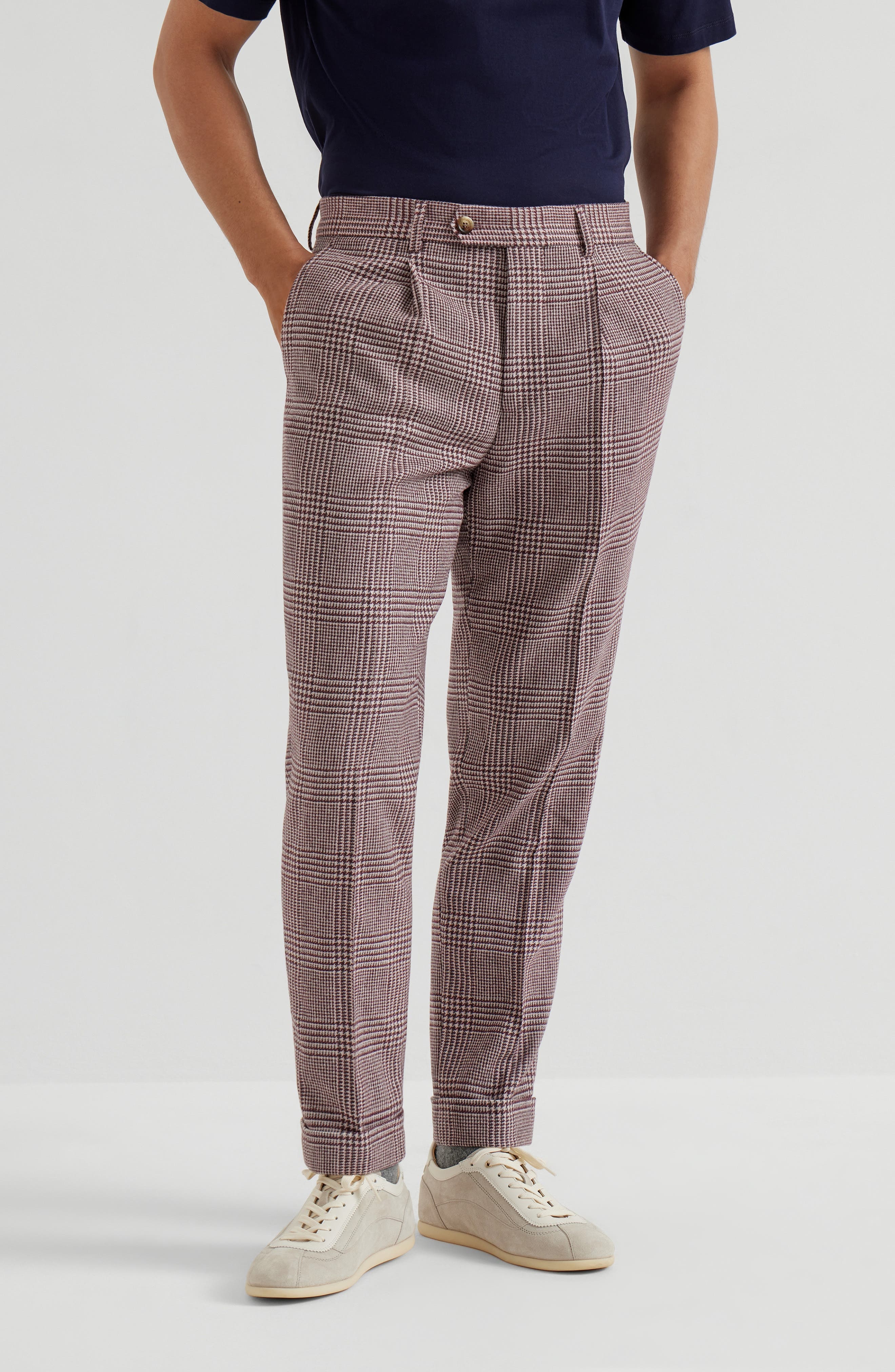 Brunello Cucinelli Wool, cashmere and silk trousers in Purple-Red at Nordstrom - 2