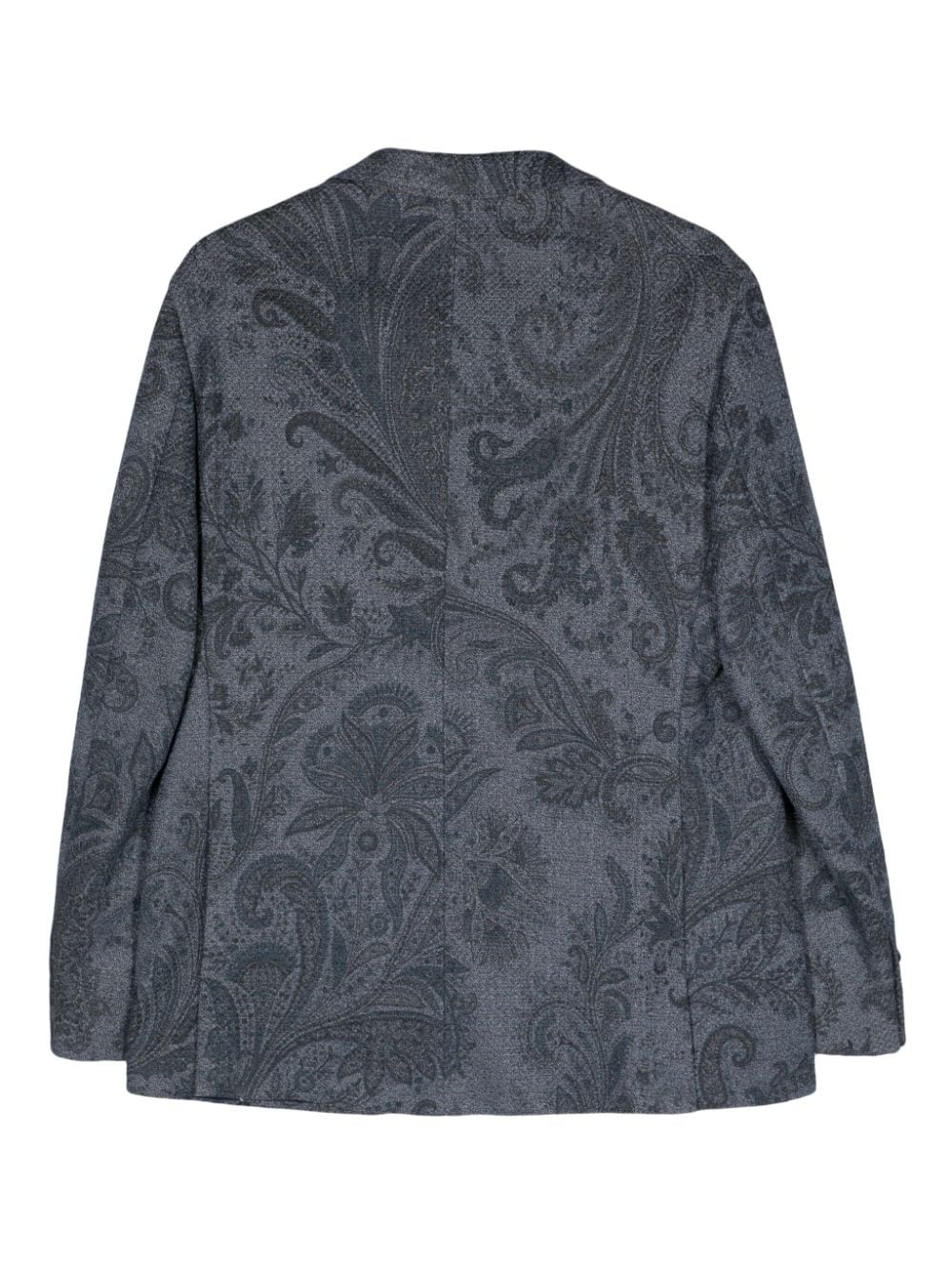 paisley-jacquard cotton blazer - 2