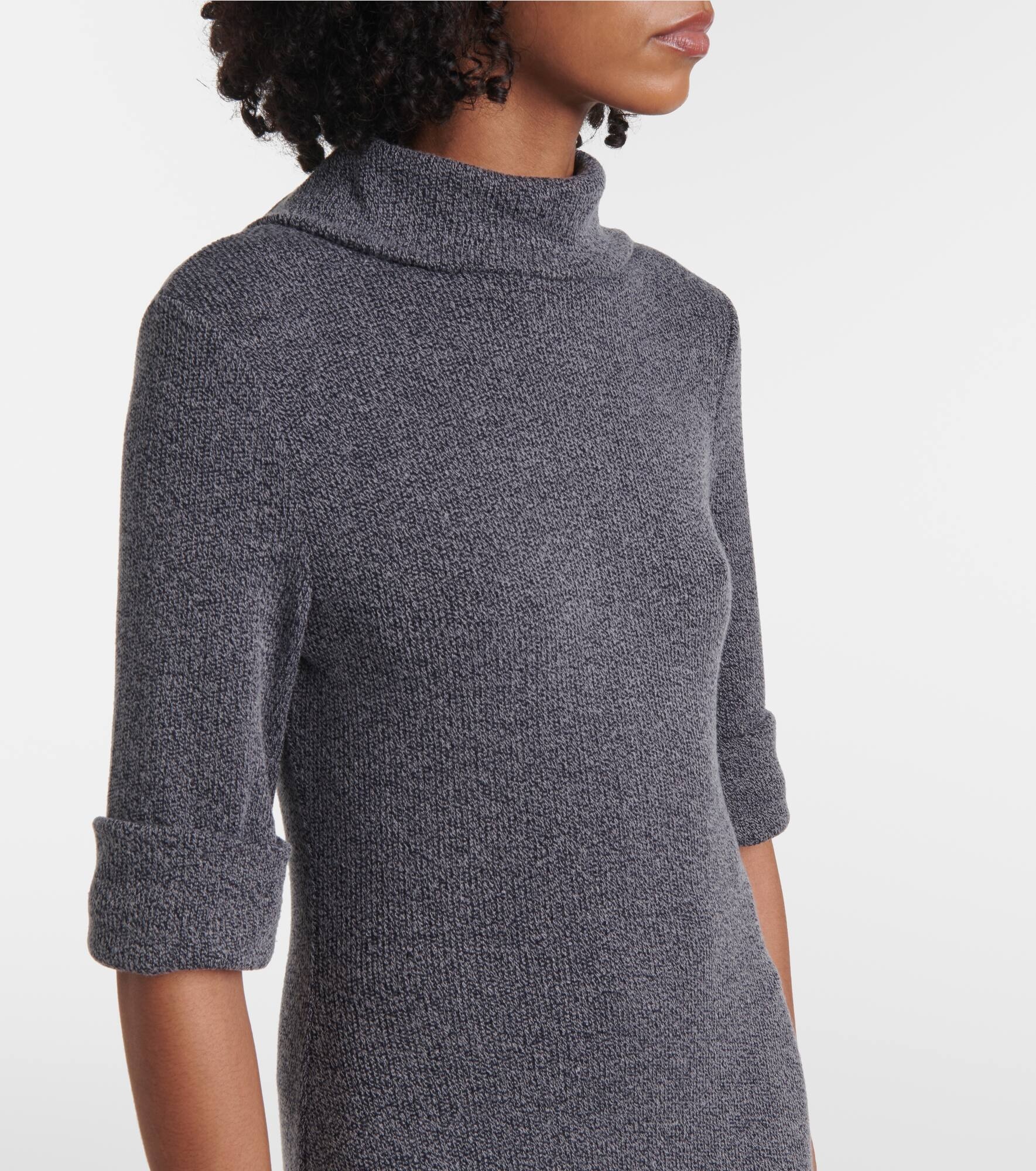 Cerine ribbed-knit bouclé midi dress - 4