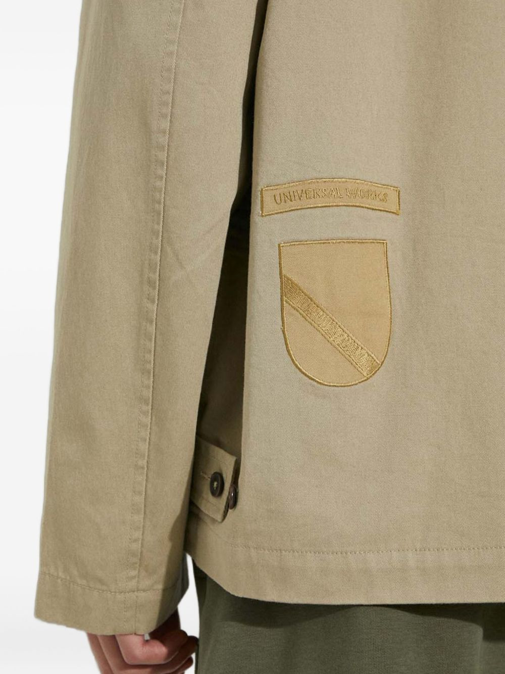 embroidered-patches collared jacket - 4