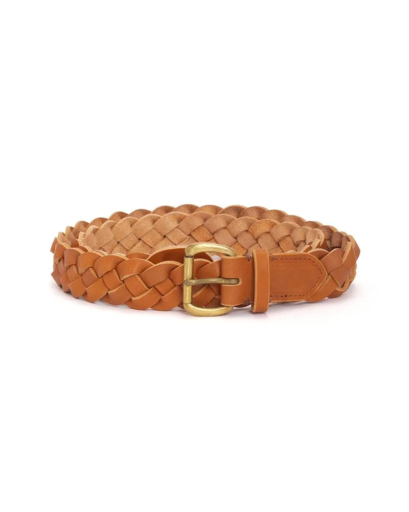 BRAIDED BELT 30MM LT.BROWN - 1
