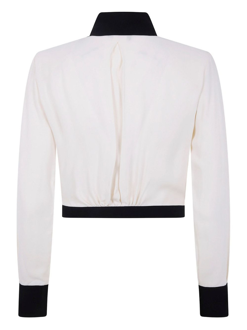 ELISABETTA FRANCHI contrast-panel collared shirt outlook
