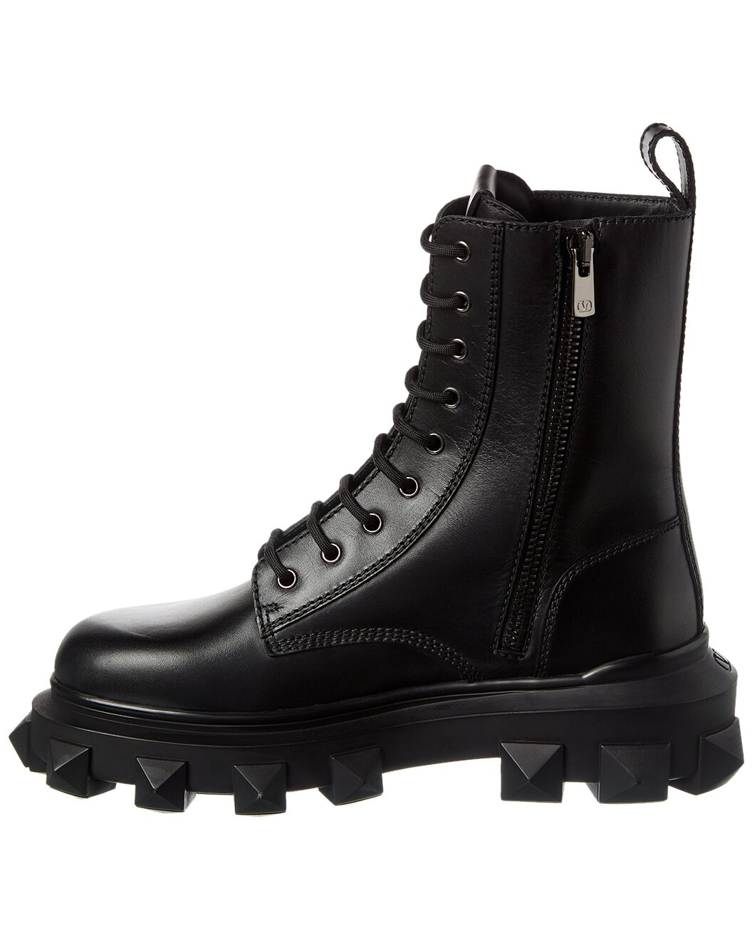 Valentino Roman Stud Leather Combat Boot - 2