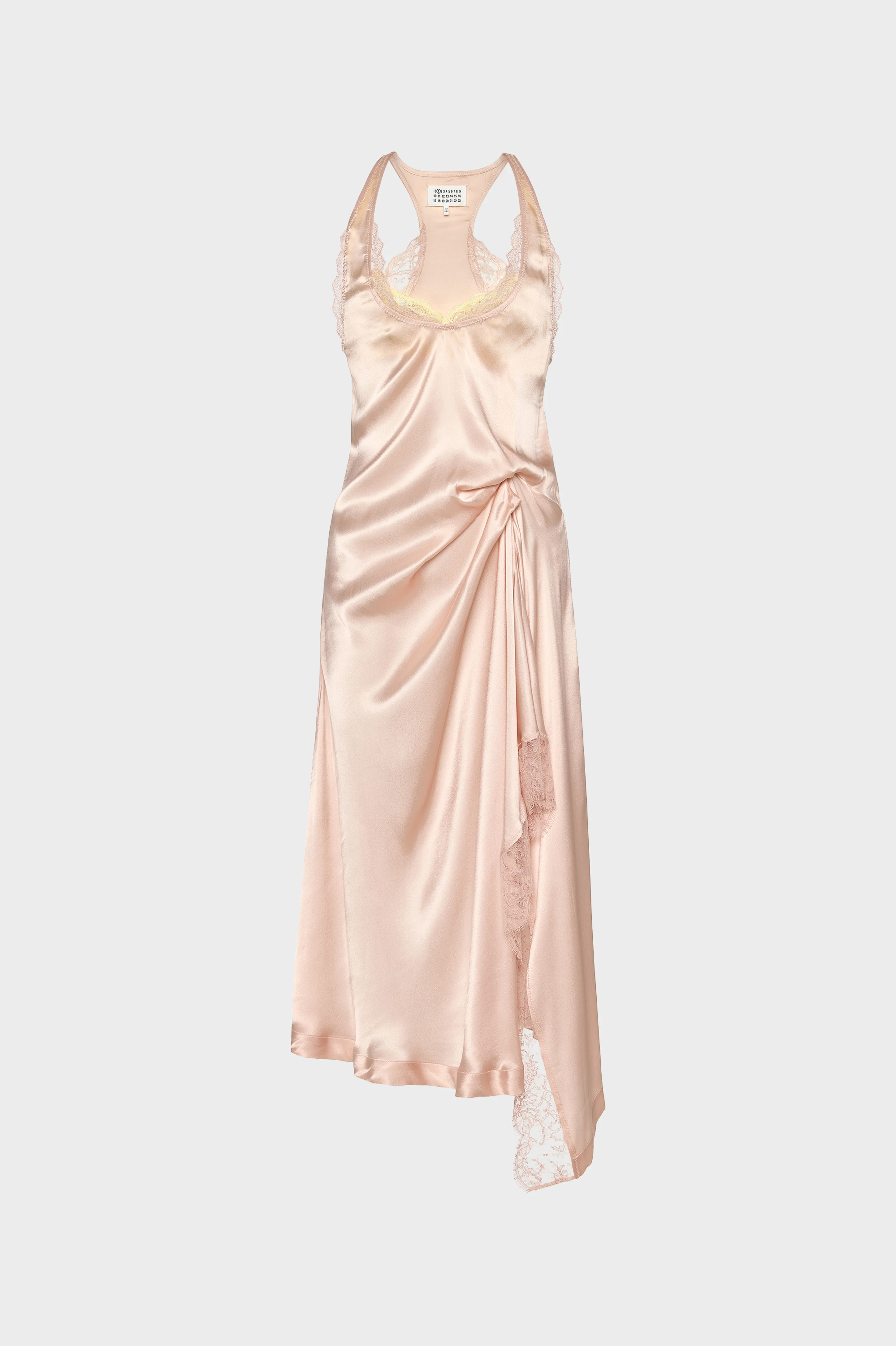 Silk Lace Slip Midi Dress - 1