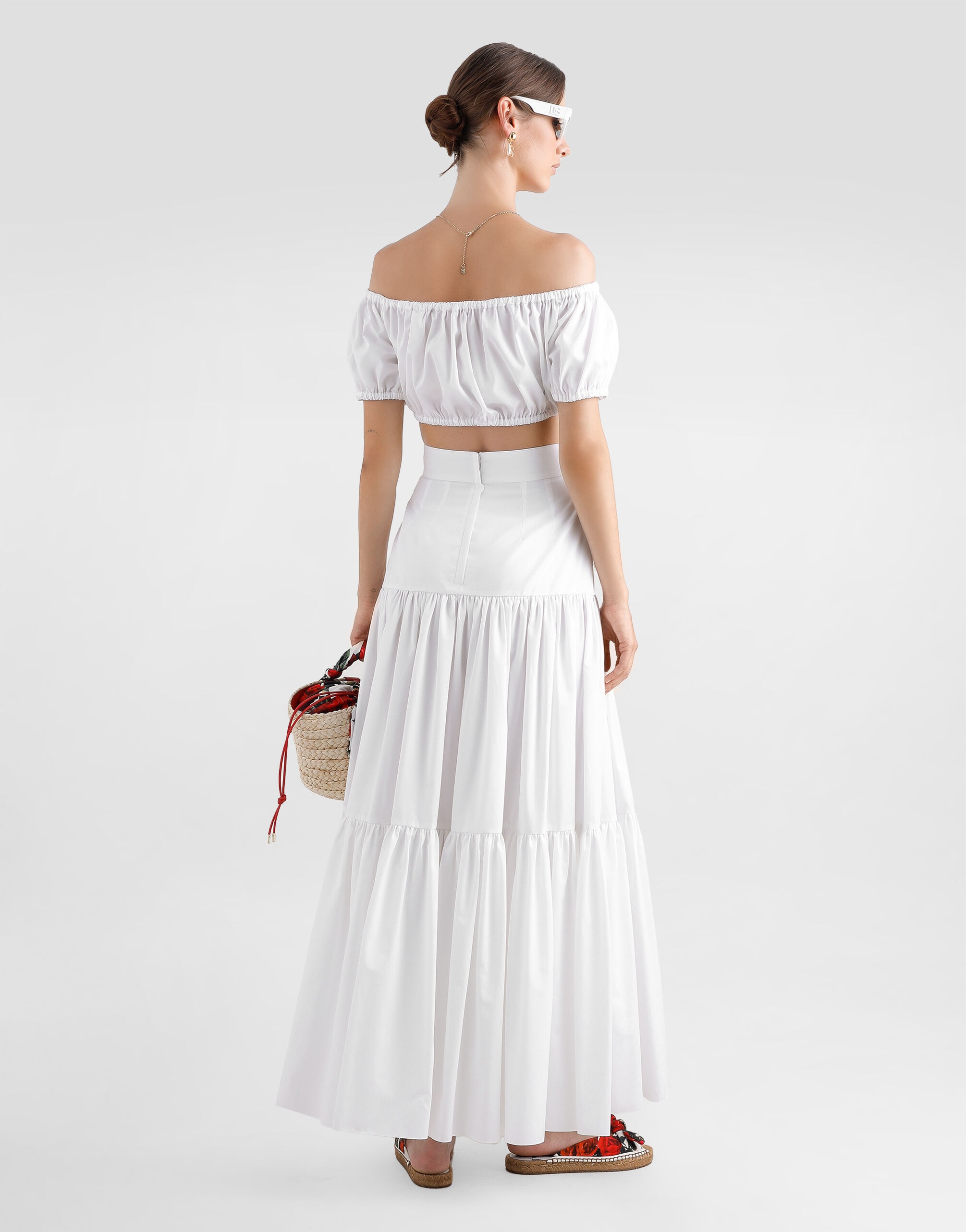 Cotton Bardot-neck top - 3