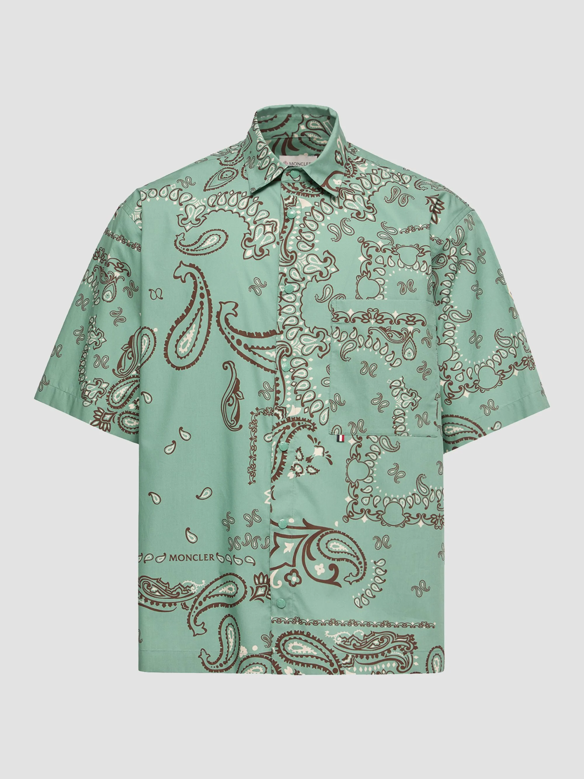 Men's Shirt in Cotton - Aqua Green - 1