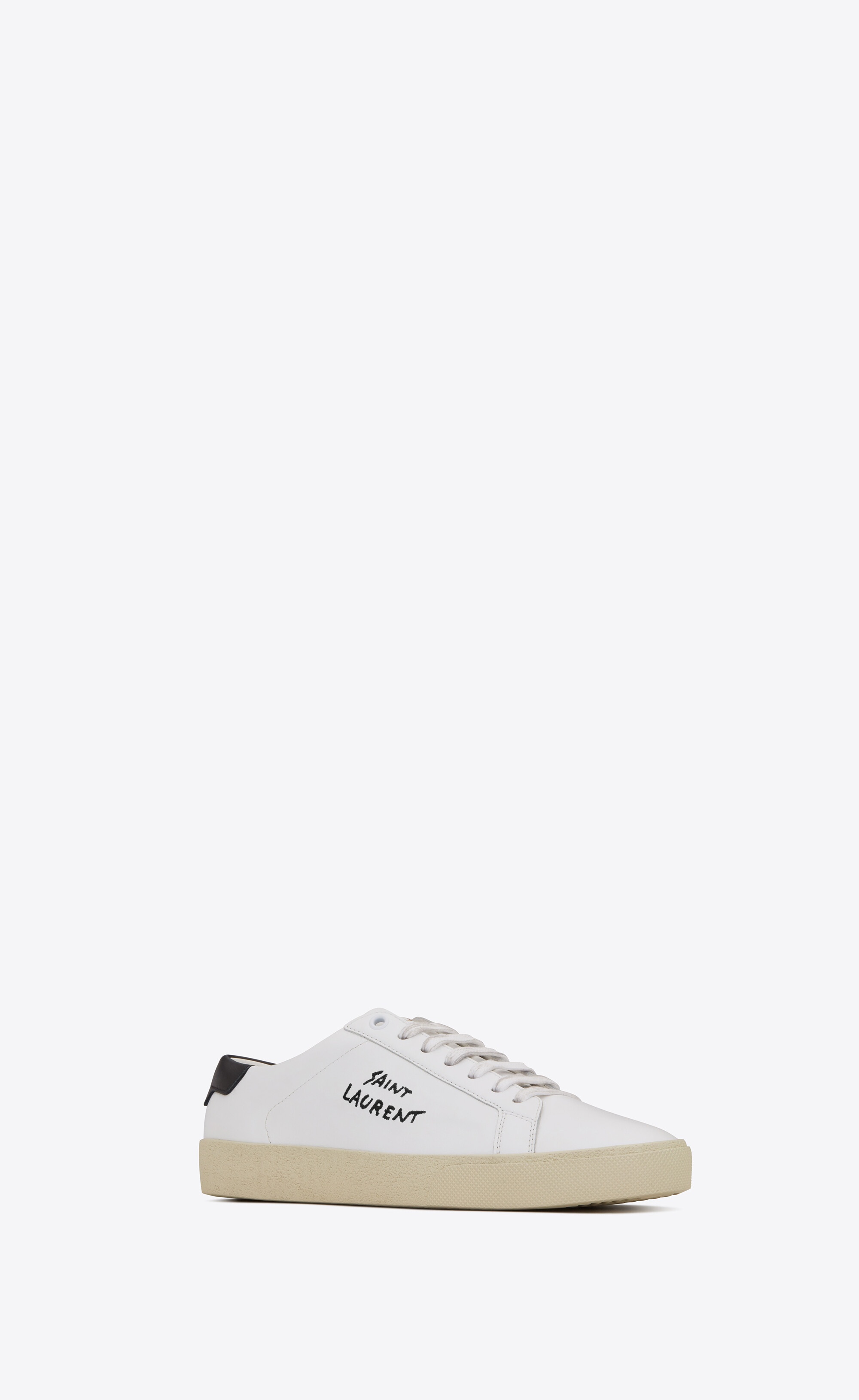 SAINT LAURENT court classic sl/06 embroidered sneakers in