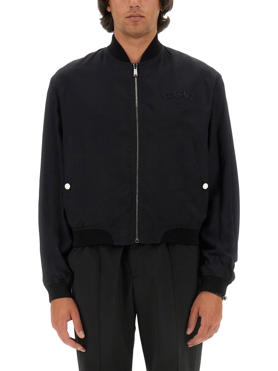 Versace Men Reversible Baroque Sea Jacket - 1